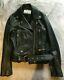 Acne studios black mock leather jacket size 32 preowned