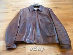 Aero 50s half belt horsehide leather jacket size 44