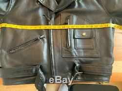 Aero D-Pocket- Elvis FQHH-CXL, size 46-48 Black Horsehide Leather Jacket