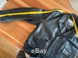 Aero D-Pocket- Elvis FQHH-CXL, size 46-48 Black Horsehide Leather Jacket