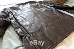 Aero Leather Clothing Black Ace Cafe Racer Jacket size 44 in Horsehide NR