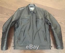 Aero Leather Highwayman Jacket Fits 42 44 Black Full Quarter Horsehide