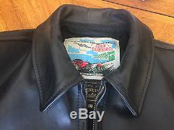Aero Leather Highwayman Jacket Fits 42 44 Black Full Quarter Horsehide