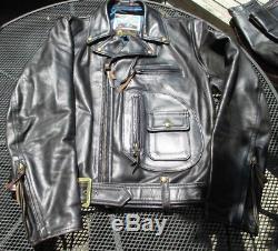 Aero Leathers of Scotland J106 Black Horsehide Leather Motorcycle Jacket, Mens 4