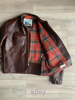 Aero Sheene Leather Jacket(Modified Cafe Racer) Size 42 CXL FQHH Horsehide Brown