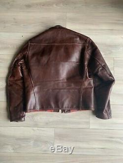 Aero Sheene Leather Jacket(Modified Cafe Racer) Size 42 CXL FQHH Horsehide Brown