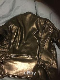 Aero, Simmons Bilt Cafe Racer leather motorcycle jacket 40R, black Shinki Horseh