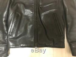 Aero leather 38 stearhide leather single motorcycle jacket caferacer