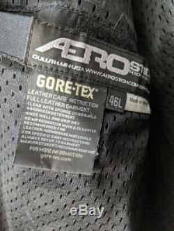 Aerostich Transit Leather Gore-Tex Motorcycle Jacket With Armor 46L RARE