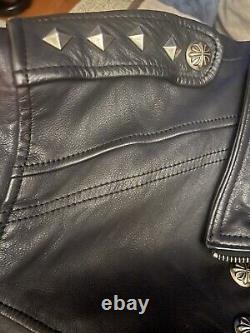 Affliction 3XL Leather Motorcycle Jacket Limited Edition 30/600 Rare Black Studs
