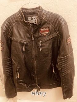 Affliction Black Premium Limited Edition American Custom Leather Jacket Size L