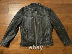 Affliction Black Premium Limited Edition Numbered Leather Jacket Men's Large L