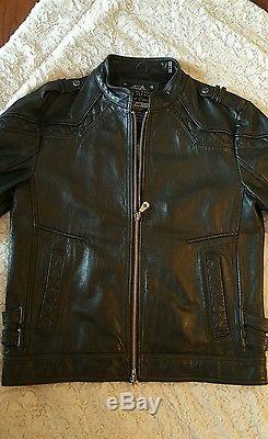 Affliction Easy Rider Moto Premium Leather Jacket Black size XL Limited #914