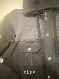Affliction Jacket Heavy Duty PATCHED Zip Up/Button Up Limited EDITION Large Coat