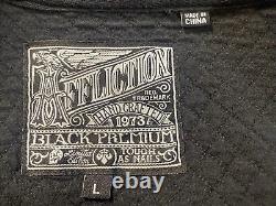 Affliction Jacket Heavy Duty PATCHED Zip Up/Button Up Limited EDITION Large Coat