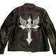 Affliction Leather Jacket Limited Edition Skull Cross Wings Live Fast Men Large