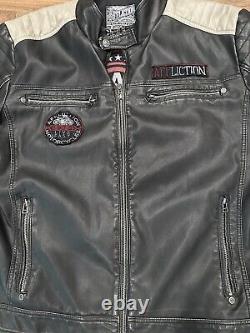 Affliction Men's Black Premium Leather Jacket Size XXL