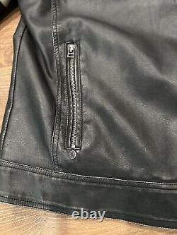 Affliction Men's Black Premium Leather Jacket Size XXL