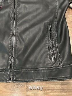 Affliction Men's Black Premium Leather Jacket Size XXL