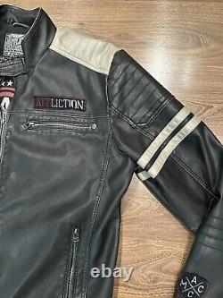 Affliction Men's Black Premium Leather Jacket Size XXL