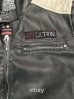 Affliction Men's Black Premium Leather Jacket Size XXL