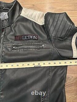 Affliction Men's Black Premium Leather Jacket Size XXL