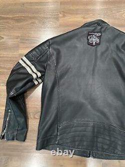 Affliction Men's Black Premium Leather Jacket Size XXL