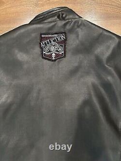 Affliction Men's Black Premium Leather Jacket Size XXL