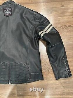 Affliction Men's Black Premium Leather Jacket Size XXL