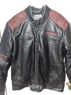 Affliction Motors American Customs Black Premium Jacket XL Excellent Condition