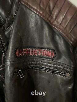 Affliction Motors American Customs Black Premium Jacket XL Excellent Condition