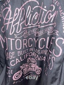 Affliction Motors American Customs Black Premium Jacket XL Excellent Condition