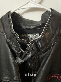 Affliction Motors American Customs Black Premium Jacket XL Excellent Condition