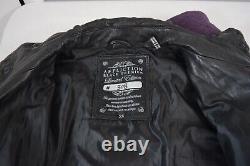 Affliction Premium Limited Edition Black Distressed Leather Jacket Mens Size 2XL