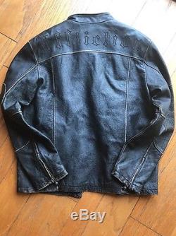 Affliction Shredded Skull Leather Jacket Size L Limited Edition 1914/2000