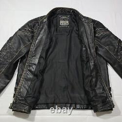 Affliction black premium limited edition leather jacket Size XL