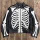 Alaska Leather Skeleton Bones Jacket Size Medium Motorcycle Biker