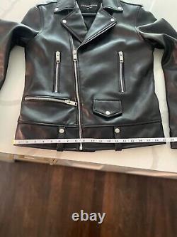 Alessandrini NYC Leather Biker Jacket Hedi Slimane Saint Laurent inspired