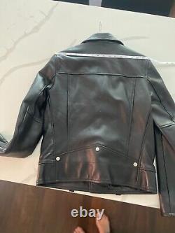 Alessandrini NYC Leather Biker Jacket Hedi Slimane Saint Laurent inspired