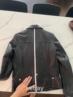 Alessandrini NYC Leather Biker Jacket Hedi Slimane Saint Laurent inspired