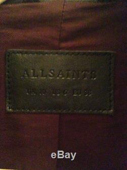 AllSaints All Saints Black Moto Leather Jacket US Size 6-8 UK 12-14