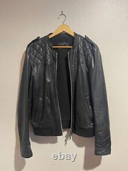 AllSaints Black Leather Jacket Men Medium Used