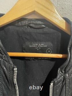 AllSaints Black Leather Jacket Men Medium Used