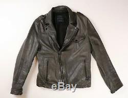 All Saints Allsaints Men Axis Leather Biker Motorcycle Jacket M Medium $650