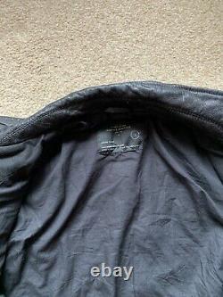 All Saints HABANERO Leather jacket Size Large Black Mint Condition