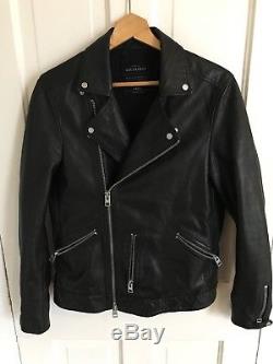 All Saints Hemsley Leather Jacket Black Small Biker Jacket