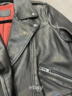 All Saints Leather Biker Motorcycle Jacket like new Size 12UK/ 8US RRP AUD$600