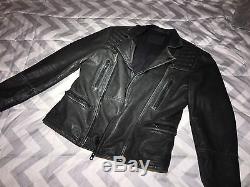 All Saints Leather Cargo Jacket Men's Small