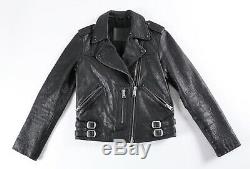 All Saints Leather Jacket Watson Biker Motorcycle Black Size UK 6 US 2 $650
