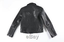 All Saints Leather Jacket Watson Biker Motorcycle Black Size UK 6 US 2 $650